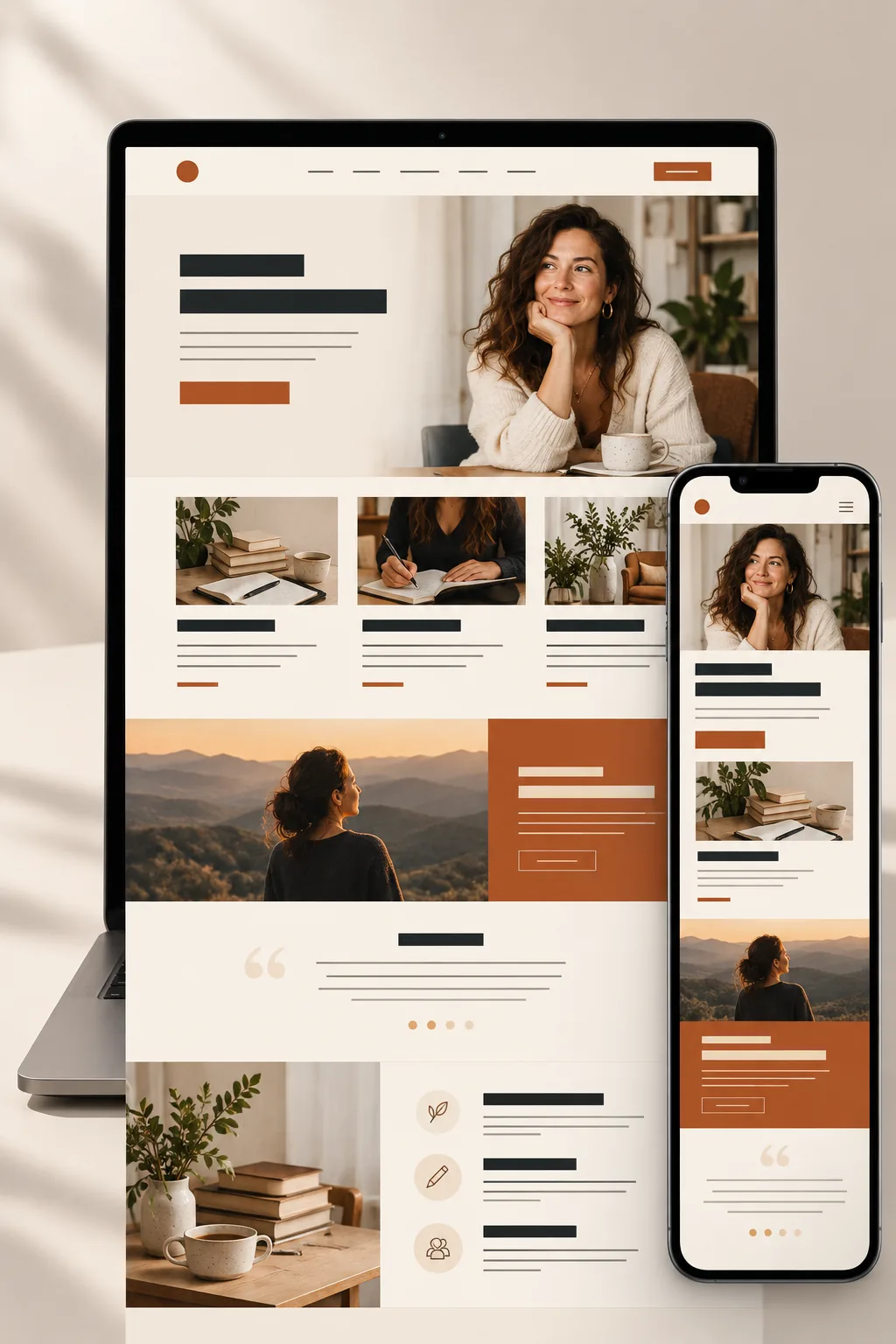 Coaching website design concept