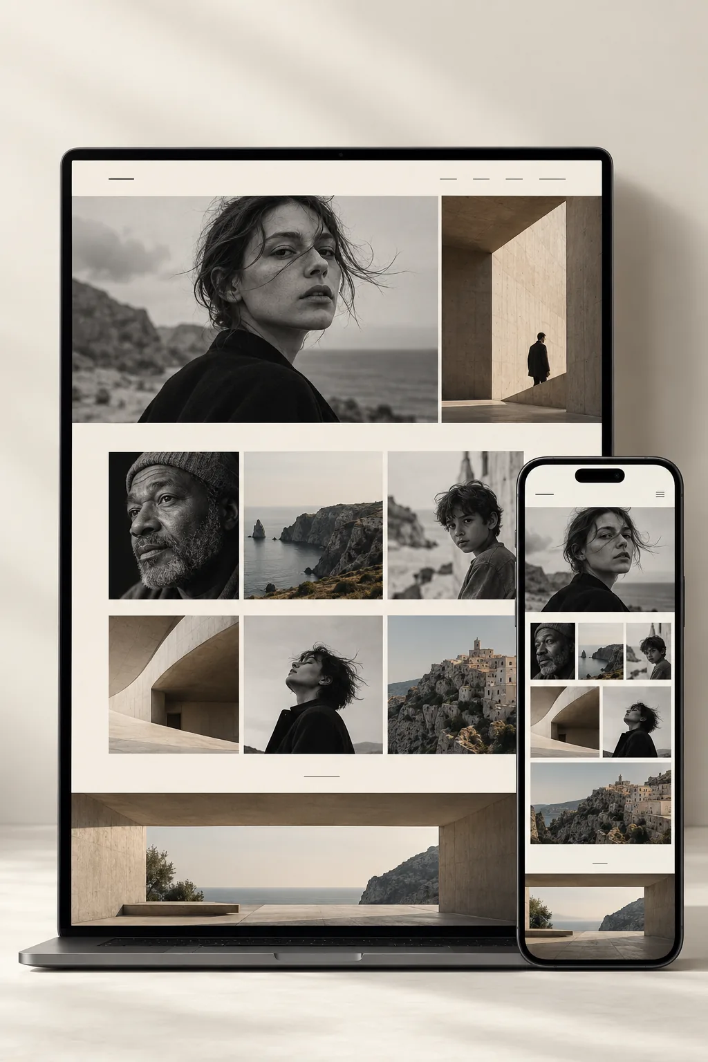 Original photography portfolio website concept